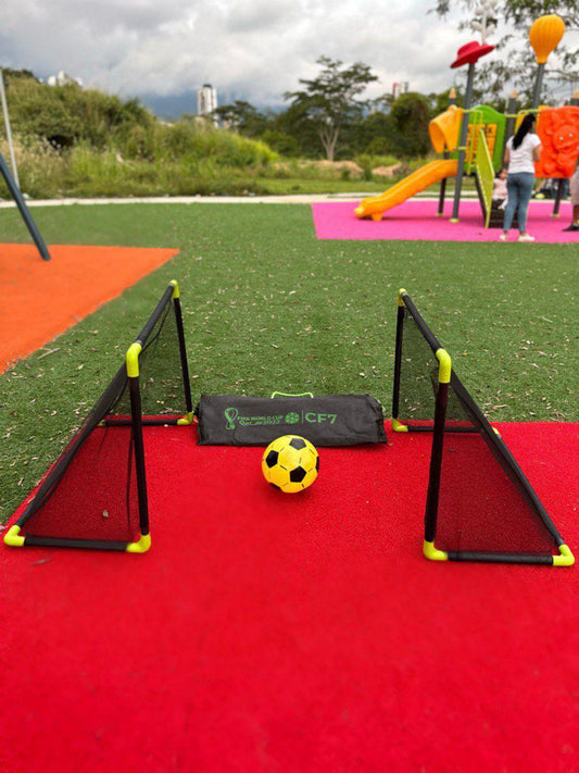 Cancha Fútbol Niños Armable Mini Arcos