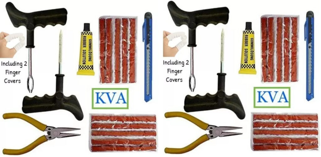KVA KV-2-136 Tubeless Tyre Puncture Repair Kit