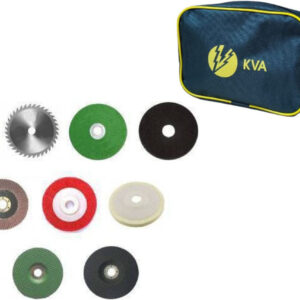 KVA PLUS 4"Inch 9 Pieces Combo Wheels Discs Suitable For Cutting Wood / Metal / Brick / Marble , Grinding , Polishing & Buffing Hand Tool Kit Metal Cutter Wheels Discs Suitable For Cutting Wood Metal Cutter